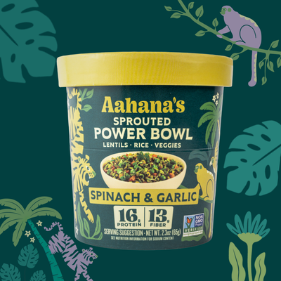 Spinach & Garlic – Sprouted Power Bowl (6 Pack)