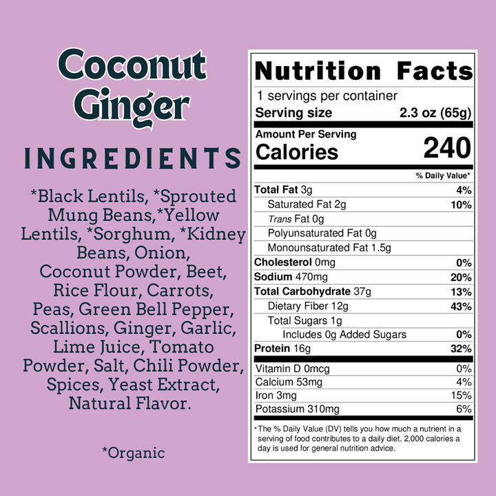 Coconut & Ginger - Sprouted Power Bowl (6 Pack)